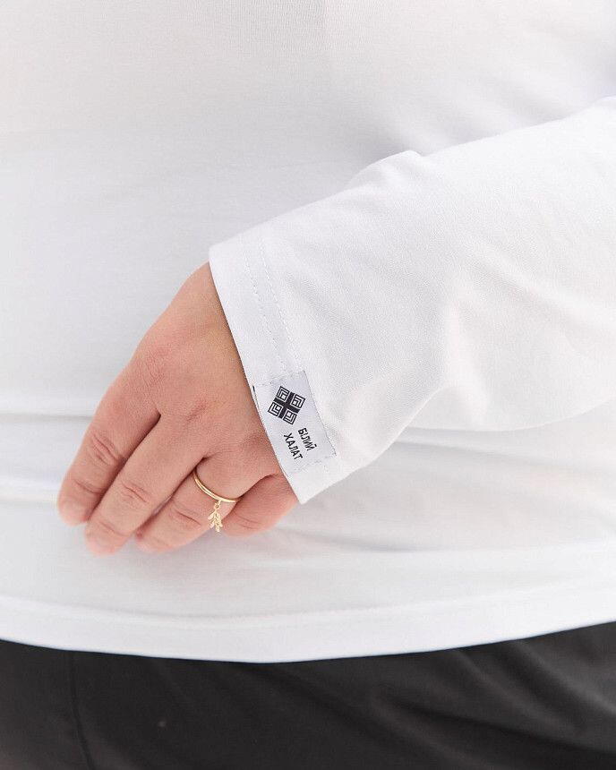 Медичний лонгслів жіночий білий +SIZE 5