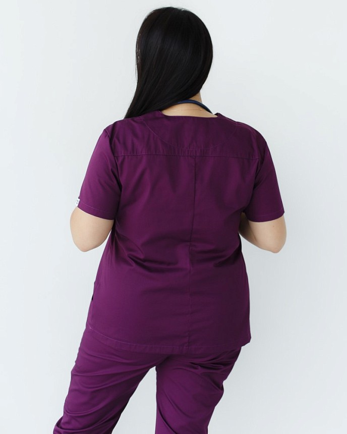 Медицинский костюм женский Топаз фиолетовый +SIZE 3