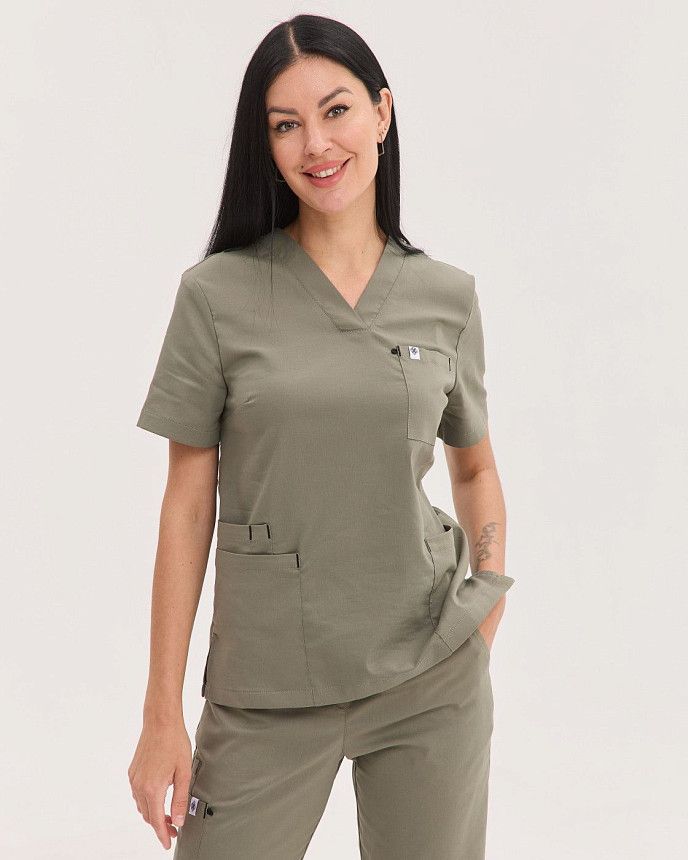 Медицинский костюм женский Бристоль оливковый 4