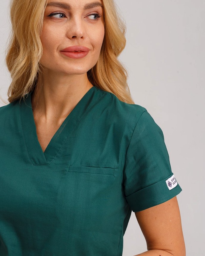 Медичний костюм жіночий Марсель зелений 5