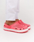 Взуття медичне жіноче Coqui Lindo рожевий/білий (сіра смужка) 8