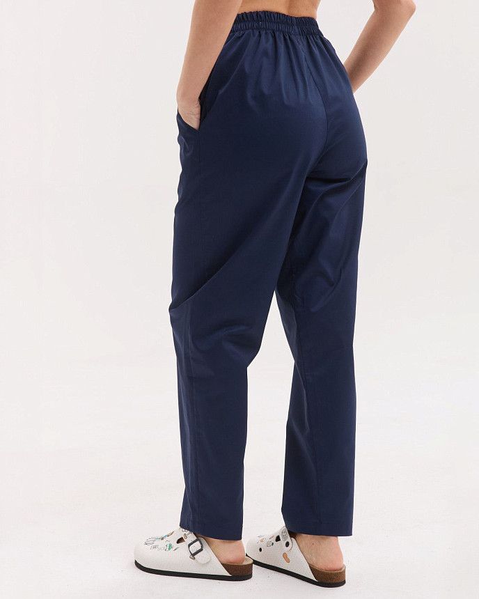 Медицинские штаны женские момы темно-синие 4