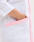 Медицинский халат женский Валенсия со сменными розовыми планками +SIZE 5