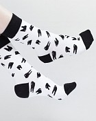 Медицинские носки с принтом Зубики (белые) 