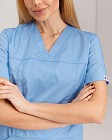 Медицинская женская рубашка Топаз светло-голубая 4