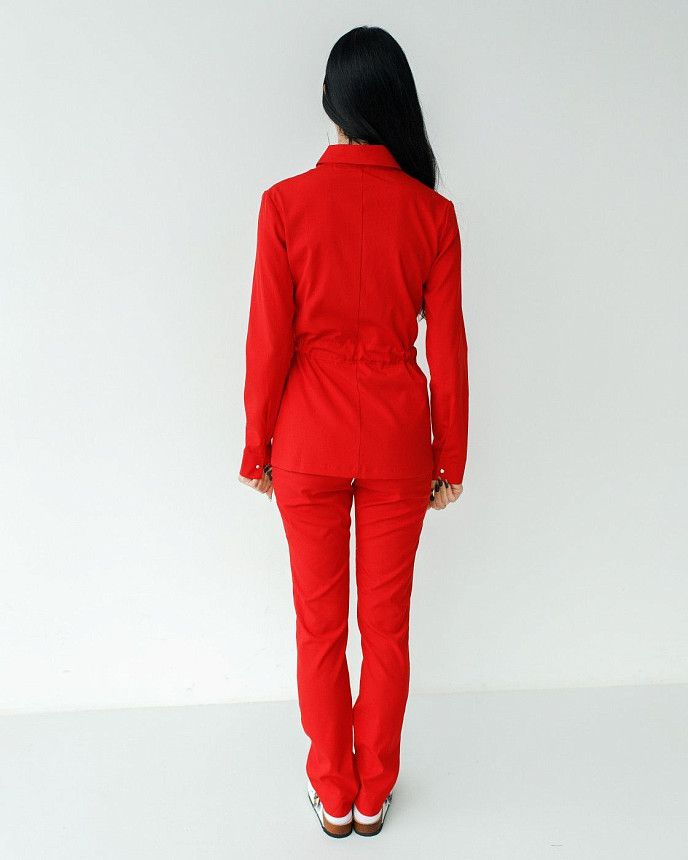 Медичний костюм жіночий Монтана червоний (уцінка/брак) 2