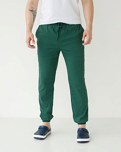 Медичні штани чоловічі джогери стрейч зелені