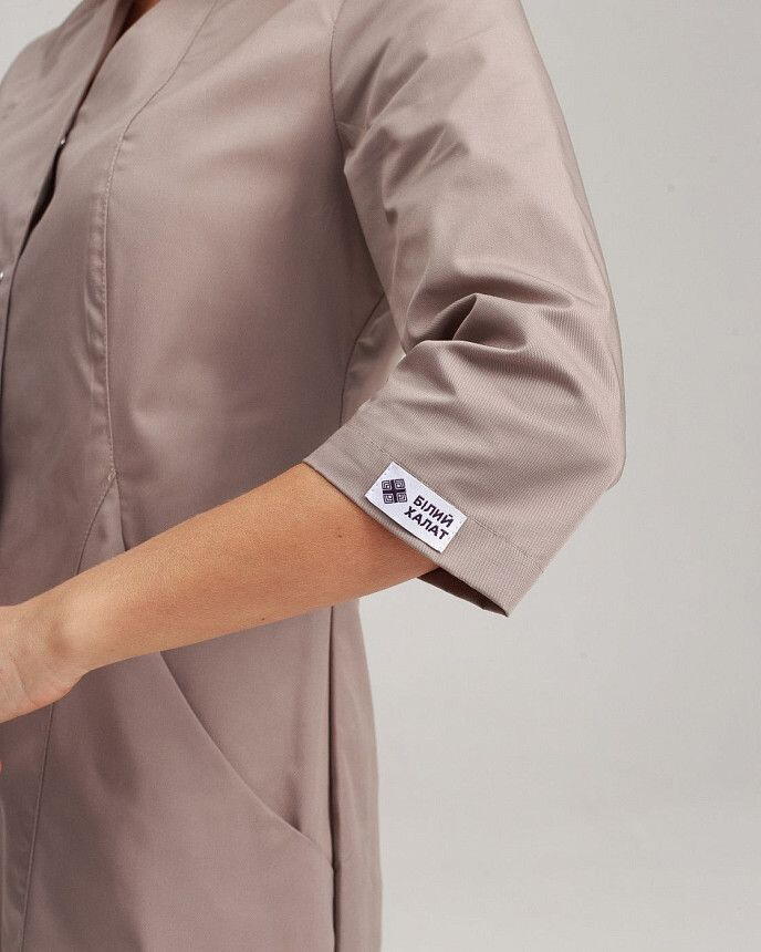 Медичний халат жіночий Елізабет мокко (уцінка/брак) 3