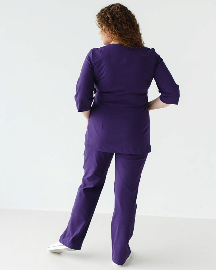 Медицинский костюм женский Шанхай фиолетовый 2