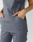 Медична сорочка жіноча Топаз темно-сіра 5