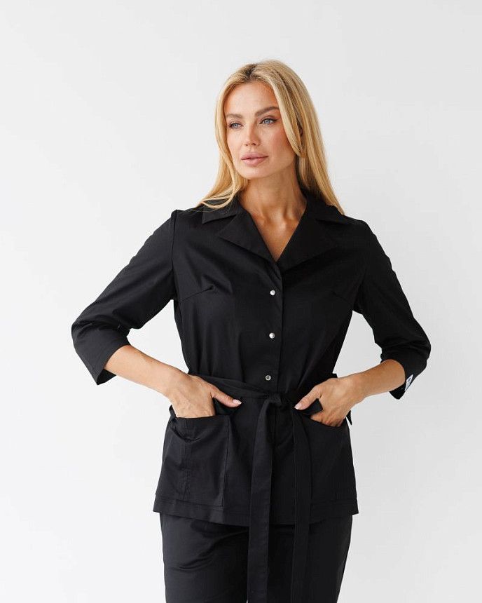 Медицинский костюм женский Кейптаун черный (уценка/брак) 5