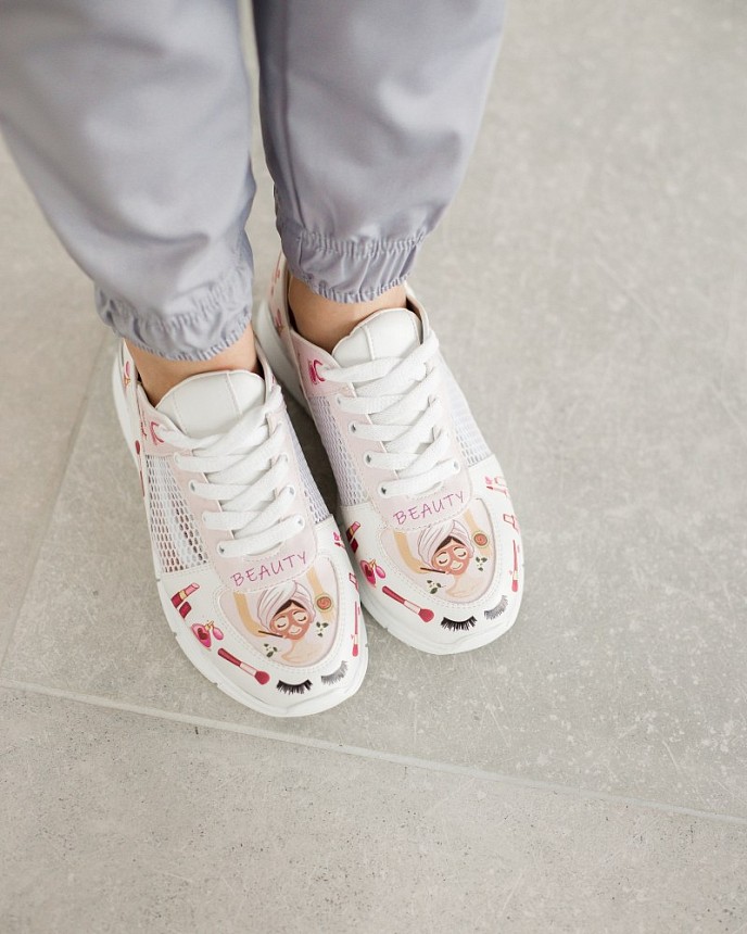 Обувь медицинская женская кроссовки с открытой пяткой Beauty pink 4