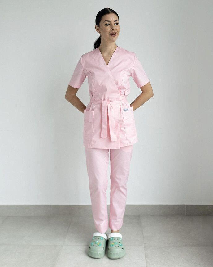 Медичний костюм жіночий Кіото світло-рожевий