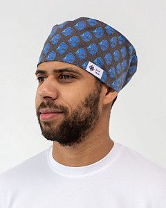 Медицинская классическая шапочка на завязках с принтом KT