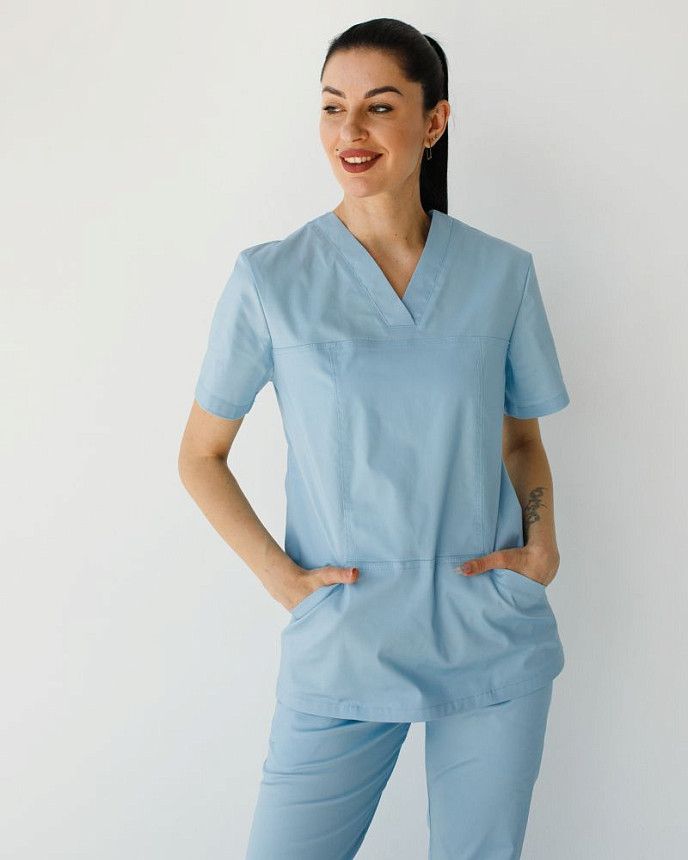 Медичний костюм жіночий Топаз лазурний NEW (уцінка/брак) 3