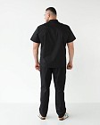 Медицинский костюм мужской Бостон черный +SIZE 2