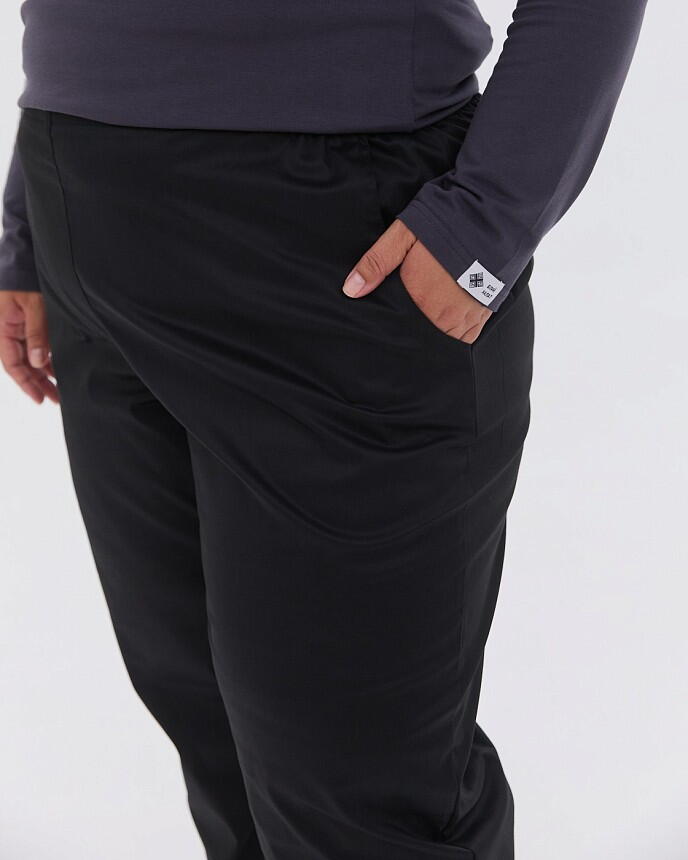Медицинские штаны женские момы черные +SIZE 4