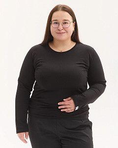 Медицинский лонгслив женский черный +SIZE
