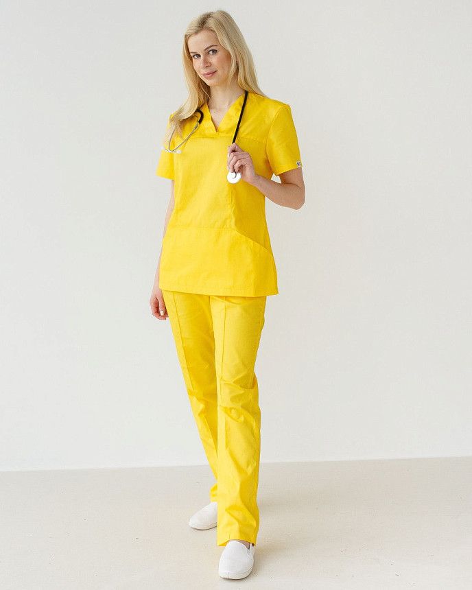 Медичний костюм жіночий Топаз жовтий (уцінка/брак)