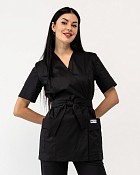 Медицинская рубашка женская Киото черная