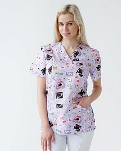 Медична сорочка жіноча Топаз принт Laboratory