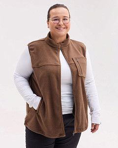 Медицинская жилетка женская флисовая Говерла коричневая +SIZE