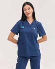 Медицинский костюм женский Бристоль синий 4
