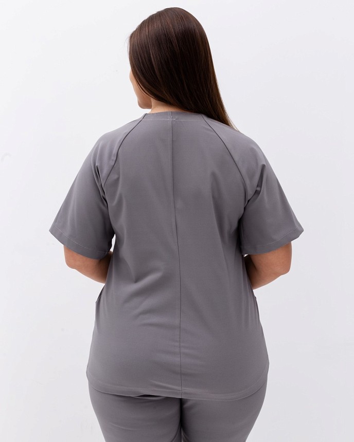 Медицинский костюм женский Аризона серый +SIZE 3