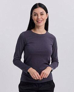 Медицинский лонгслив женский темно-серый
