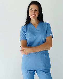 Медична сорочка жіноча Топаз блакитна