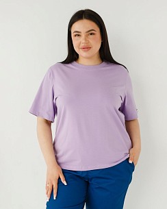 Медицинская базовая футболка женская лавандовая