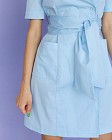 Медичний халат жіночий Токіо на ґудзиках лазурний 7