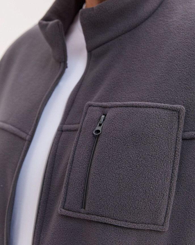 Медицинская жилетка мужская флисовая Говерла темно-серая +SIZE 4