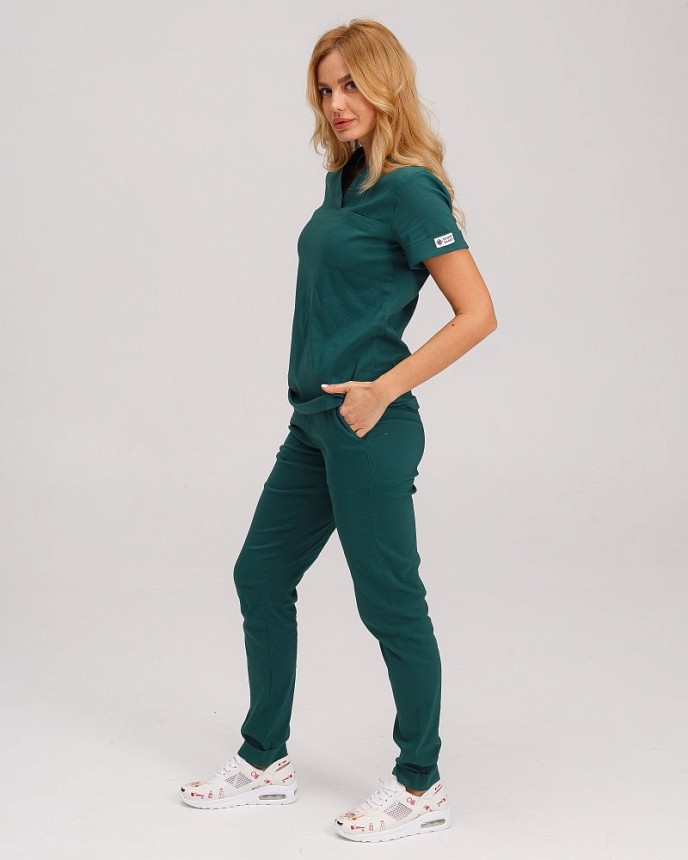 Медичний костюм жіночий Марсель зелений 2