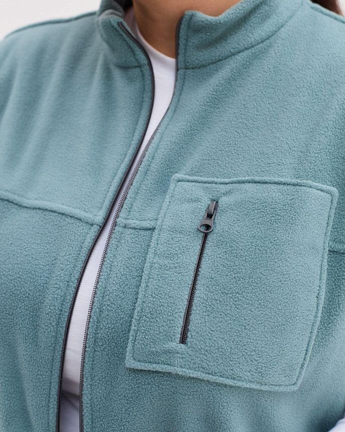 Медицинская жилетка женская флисовая Говерла нефритовая +SIZE 5