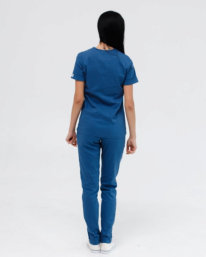 Медичний костюм жіночий Марсель синій 2
