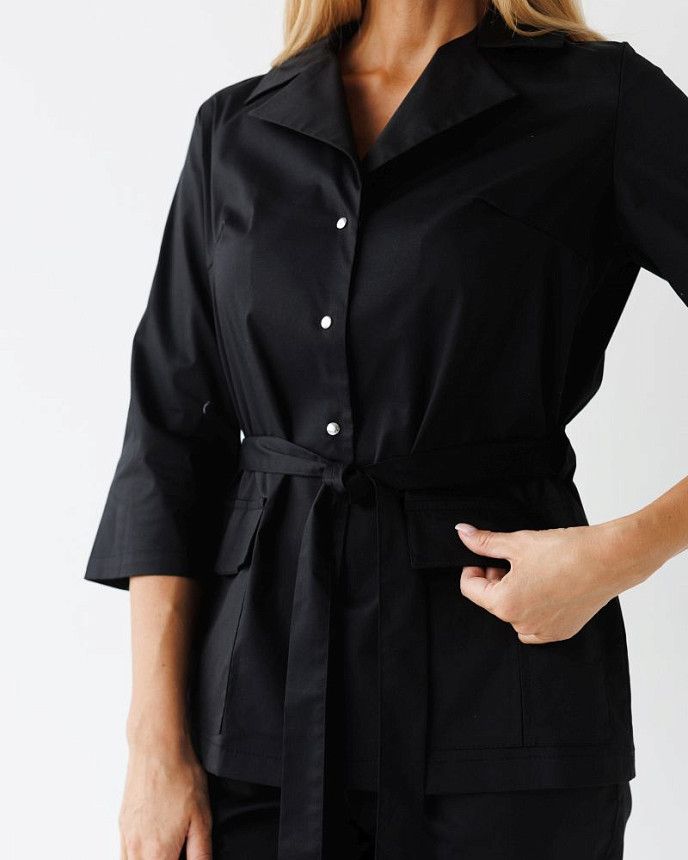 Медичний костюм жіночий Кейптаун чорний (уцінка/брак) 6