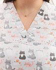 Медична сорочка жіноча Топаз принт Cats NEW +SIZE 3
