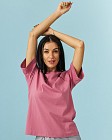 Медицинская футболка-реглан женская розово-лиловая 7