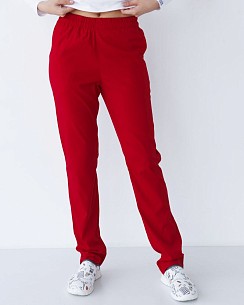Медицинские женские брюки Наоми (Вискоза Milano) красные
