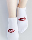 Медицинские носки следы женские с принтом Lips 2