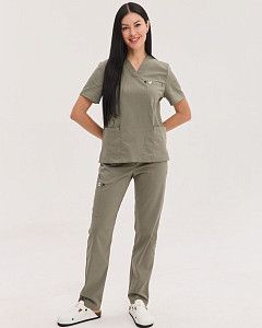 Медицинский костюм женский Бристоль оливковый
