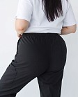 Медицинские брюки женские джоггеры стрейч черные +SIZE 5