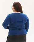 Медицинский лонгслив женский синий +SIZE 3
