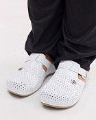 Обувь медицинская сабо анатомические белые L950  (натуральная кожа)