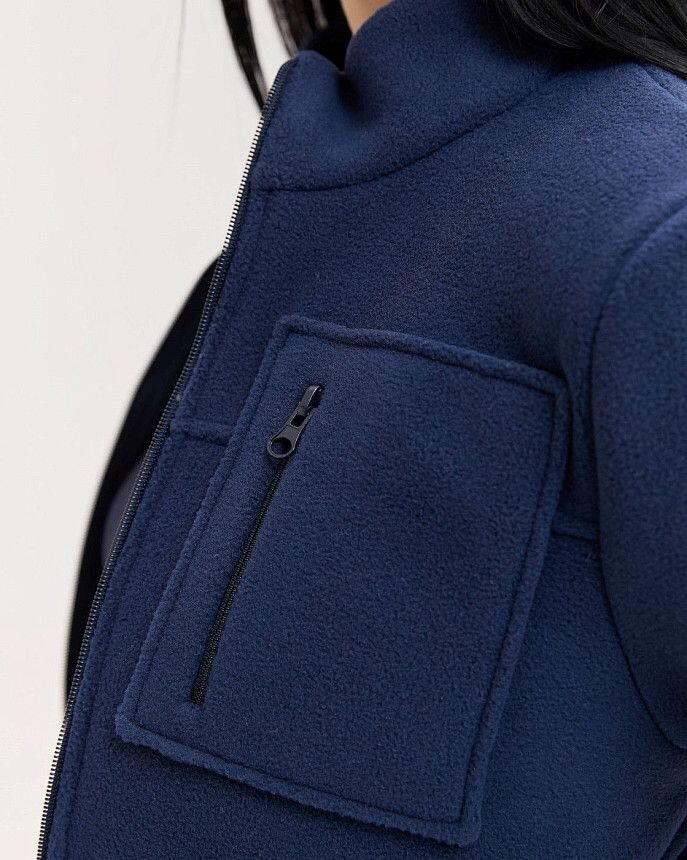 Медична кофта жіноча флісова Фінляндія синя 4 Білий Халат Медична кофта жіноча флісова Фінляндія синя 4