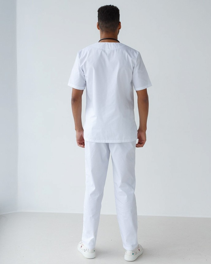 Медицинский костюм мужской Гранит белый 2