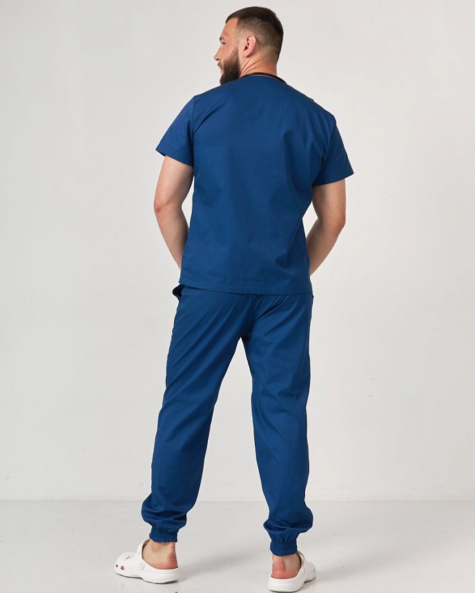 Медицинский костюм мужской Техас синий 2