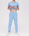 Медичний костюм чоловічий Мілан світло-блакитний 3