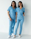 Медицинский костюм женский Рио голубой 9
